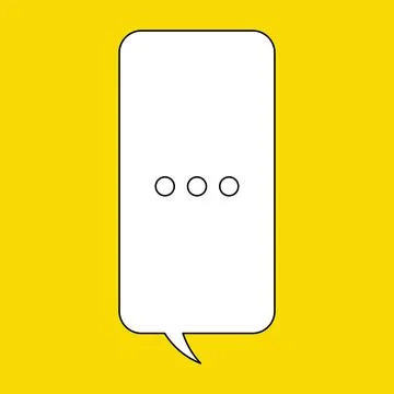 Set of blank speech bubble in flat design, chatting box, message box icon Stock Illustration