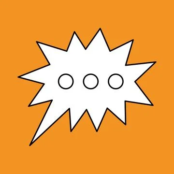 Set of blank speech bubble in flat design, chatting box, message box icon Stock Illustration