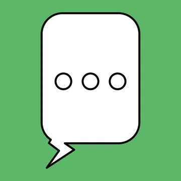 Set of blank speech bubble in flat design, chatting box, message box icon Stock Illustration