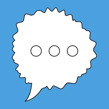 Set of blank speech bubble in flat design, chatting box, message box icon Stock Illustration