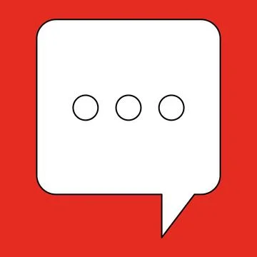 Set of blank speech bubble in flat design, chatting box, message box icon Stock Illustration