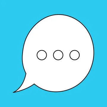 Set of blank speech bubble in flat design, chatting box, message box icon Stock Illustration