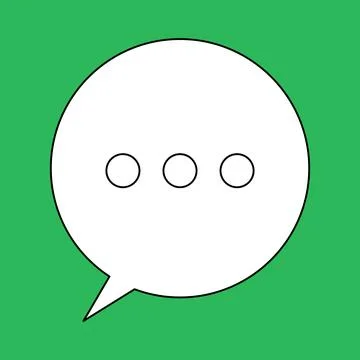 Set of blank speech bubble in flat design, chatting box, message box icon Stock Illustration