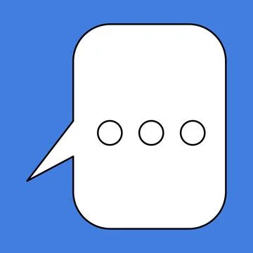 Set of blank speech bubble in flat design, chatting box, message box icon Stock Illustration