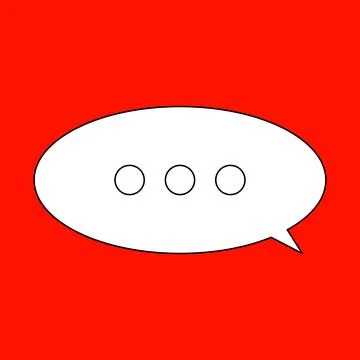 Set of blank speech bubble in flat design, chatting box, message box icon Stock Illustration