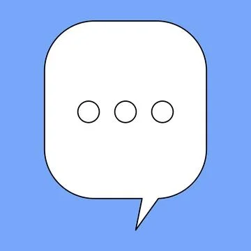Set of blank speech bubble in flat design, chatting box, message box icon Stock Illustration