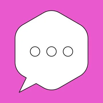 Set of blank speech bubble in flat design, chatting box, message box icon Stock Illustration