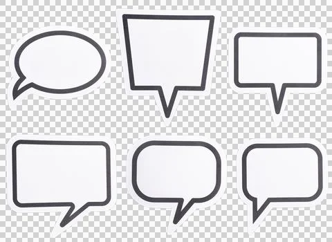 Set of Blank Speech Bubble template isolated on transparent background Иллюстрация