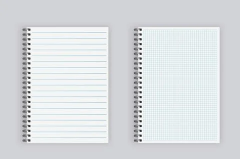 Set of blank spiral notepad notebook Illustrazione stock