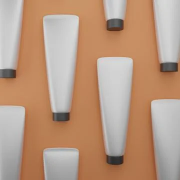 Set of blank template of realistic containers for cosmetic products. Stock Illustration