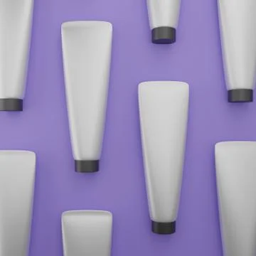Set of blank template of realistic containers for cosmetic products. Stock Illustration
