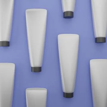 Set of blank template of realistic containers for cosmetic products Stock Illustration