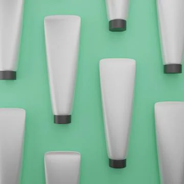 Set of blank template of realistic containers for cosmetic products Stock Illustration