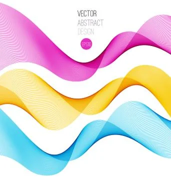 Set of blend abstract wave Stock Illustration