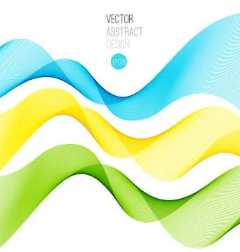 Set of blend abstract wave Stock Illustration