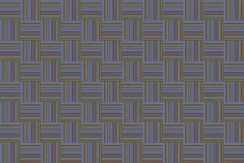 Set block pattern geometric intertwined bright thin lines lilac yellow blue Foto stock