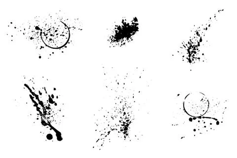Set of blots and stains vector Stock Illustration