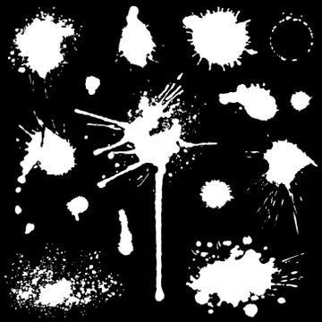 Set of blots and stains vector Illustrazione stock