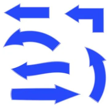 Set of Blue Arrows Set of Blue Arrows on White Background Copyright: xZoon... Foto stock