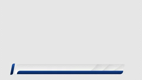 Set blue corporate lower third animation for broadcast and stream channels Stock Footage 324699142