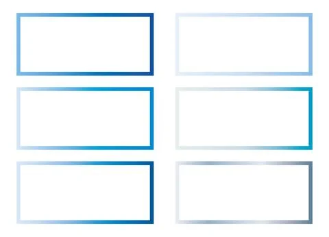 Set of blue frames, vector illustration. Stock Illustration