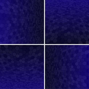 Set Blue Honeycomb Vector Background. Stock Illustration