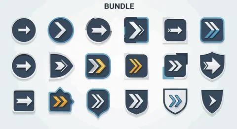 Set of blue navigation icons 스톡 일러스트