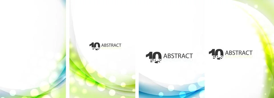 Set of blur waves poster backgrounds. Vector illustration For Wallpaper, Banner Stock Illustration