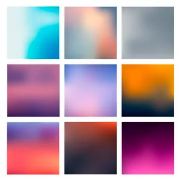 Set Blurred Backgrounds Stock Illustration