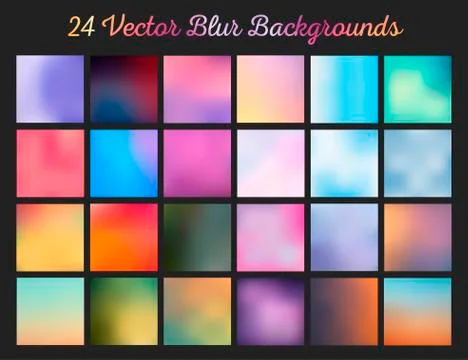 Set Blurred Backgrounds Free Stock Illustration