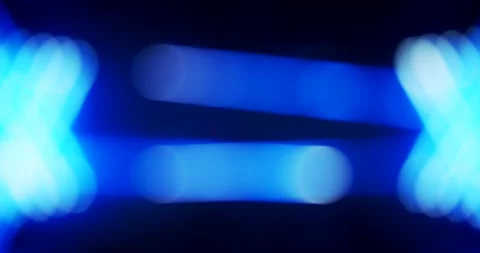 Set of blurred blue lights in the background. Slow motion. Stock Footage 145857166