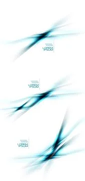 Set of blurred color shadow lines design elements Illustrazione stock