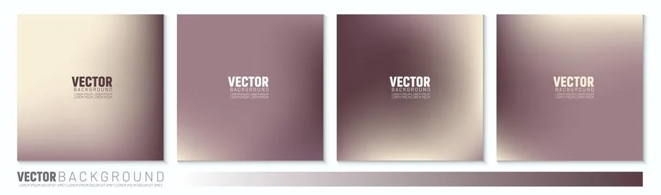 Set of Blurred gradient abstract background brown coffee Stock Illustration