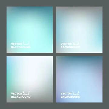 Set. Blurred vector backgrounds. Stock Illustration