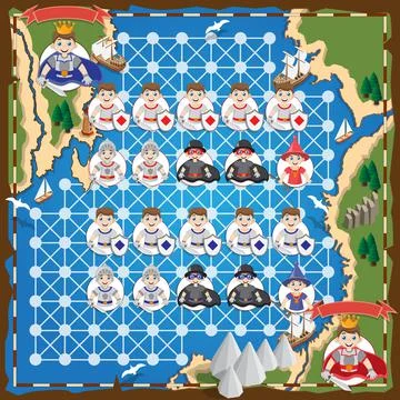 A set for a board game. Stock Illustration