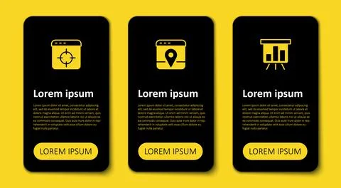 Set Board with graph chart, Infographic of city map and Target financial goal Ilustración de archivo