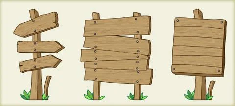 Set of boards Stock Illustration