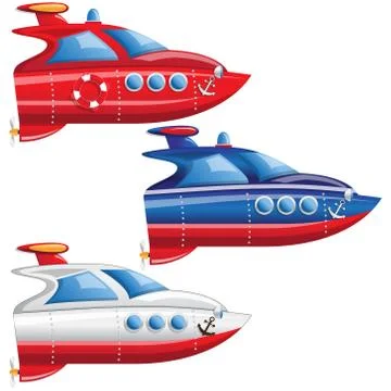 A set of boats. Stock Illustration