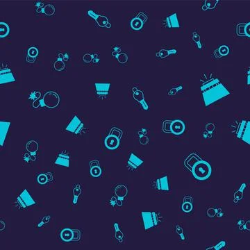 Set Bomb, Fire sprinkler system, Key and Lock on seamless pattern. Vector Stock Illustration