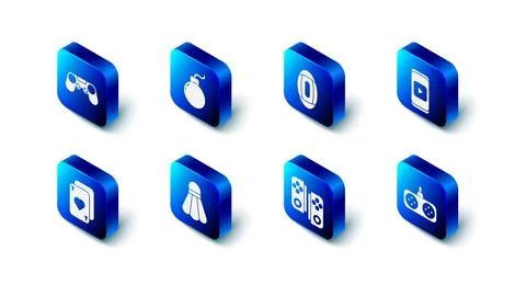 Set Bomb ready to explode, American Football ball, Online play video, Gamepad イラスト素材