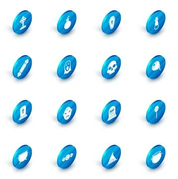 Set Bomb ready to explode Coffin with christian cross Bottle potion Candy Tom イラスト素材