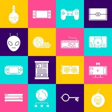 Set Bomb ready to explode, Live streaming online, Video game console, Gamepad 스톡 일러스트