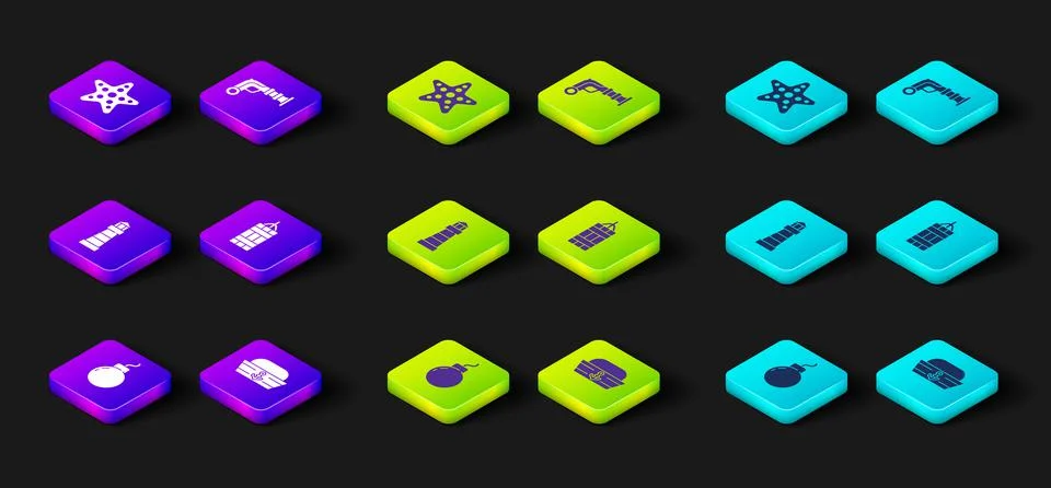 Set Bomb ready to explode, Sailor hat, Lighthouse, Dynamite bomb, Vintage Stock Illustration