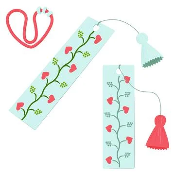A set of book bookmarks Stock Illustration