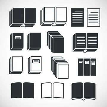 Set of Book Icons Stock Illustration