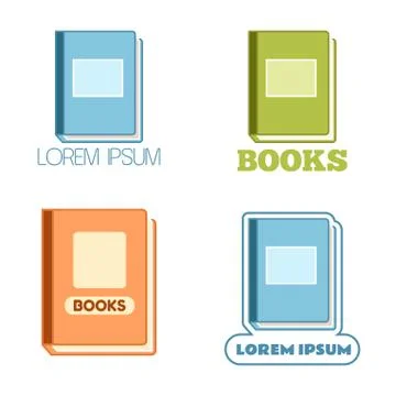 Set of book icons Stock Illustration