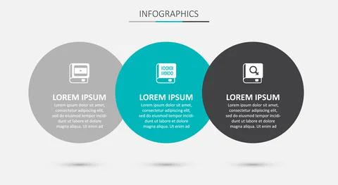 Set Books about programming, cinema and women. Business infographic template Stock Illustration