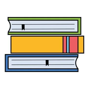 Set of books, color isolated vector in flat style Stock Illustration