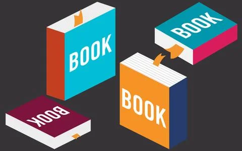 Set of books in flat design, vector Set of books in flat design, vector il... Stock Photos