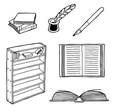 Set of books Stock Illustration
